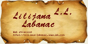 Lilijana Labanac vizit kartica